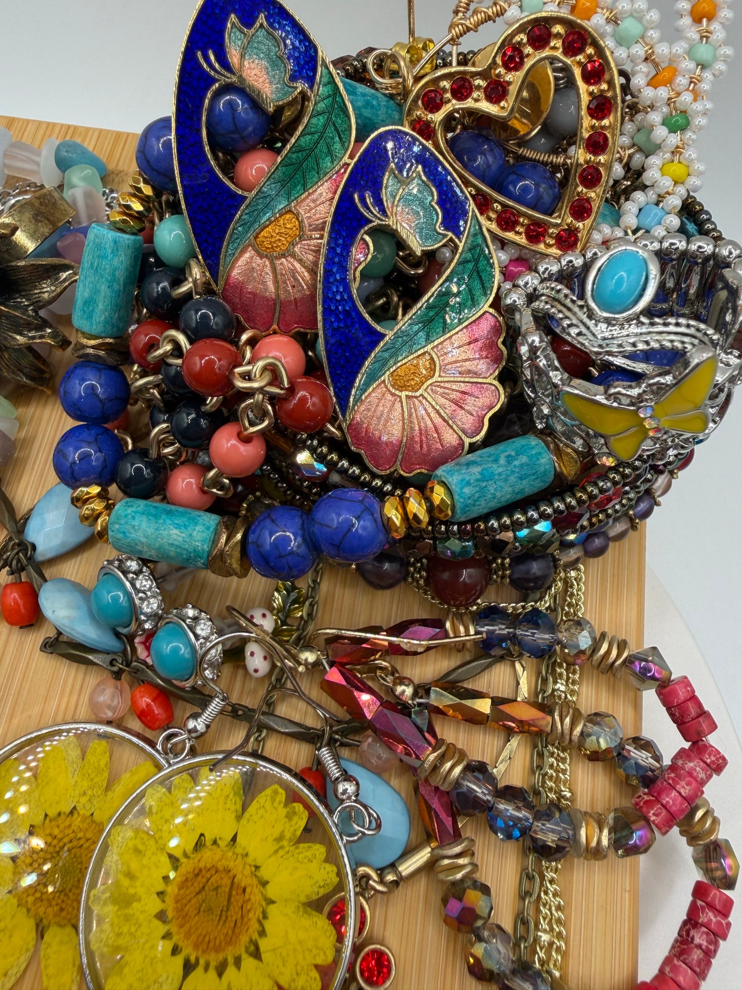 Mini Jewelry Jarcuterie Board: Wildflower Express 🌼🦋🍃🚂