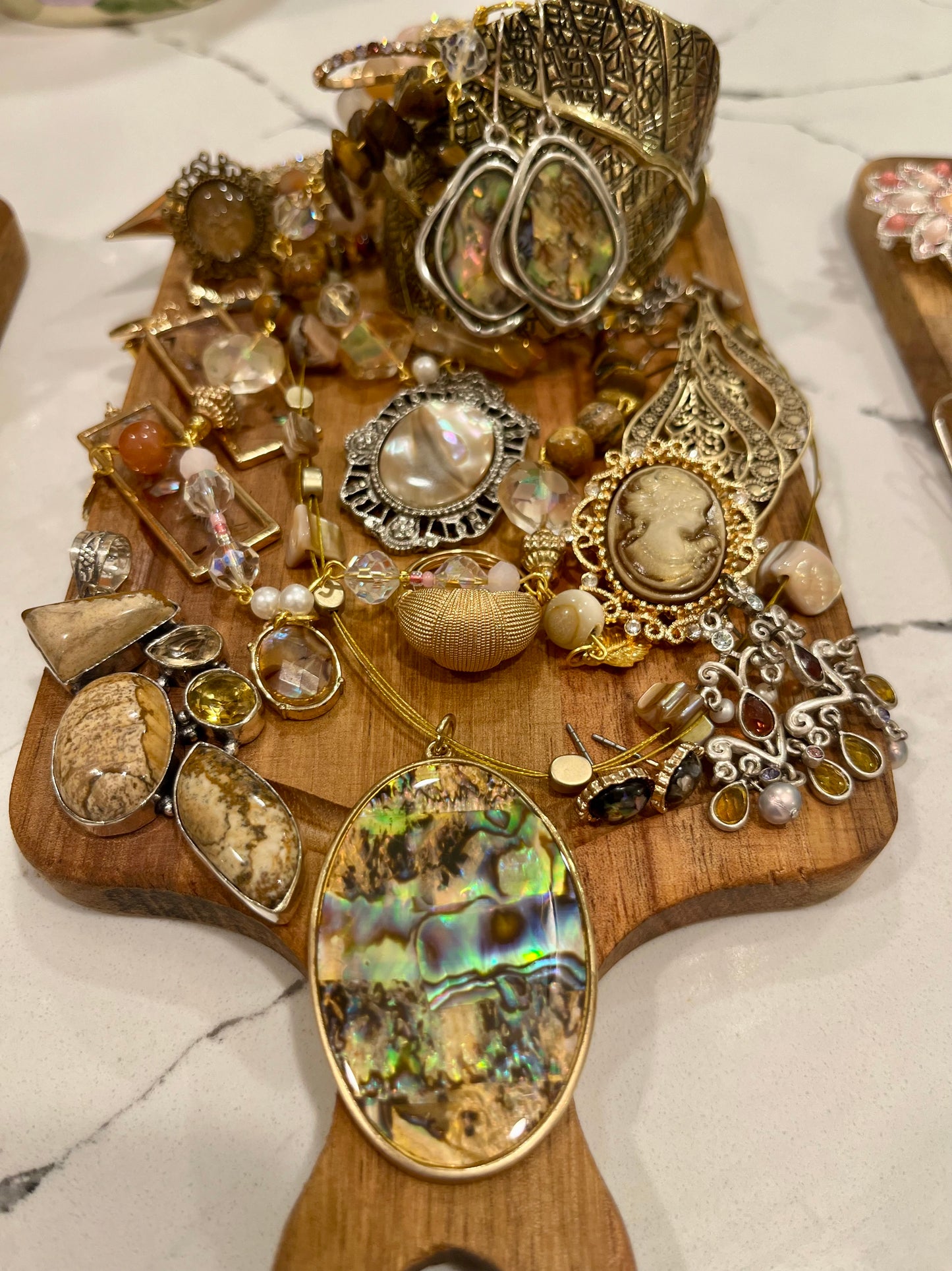 Mini Jewelry Jarcuterie Board: 🐚✨ Abalone Oracle