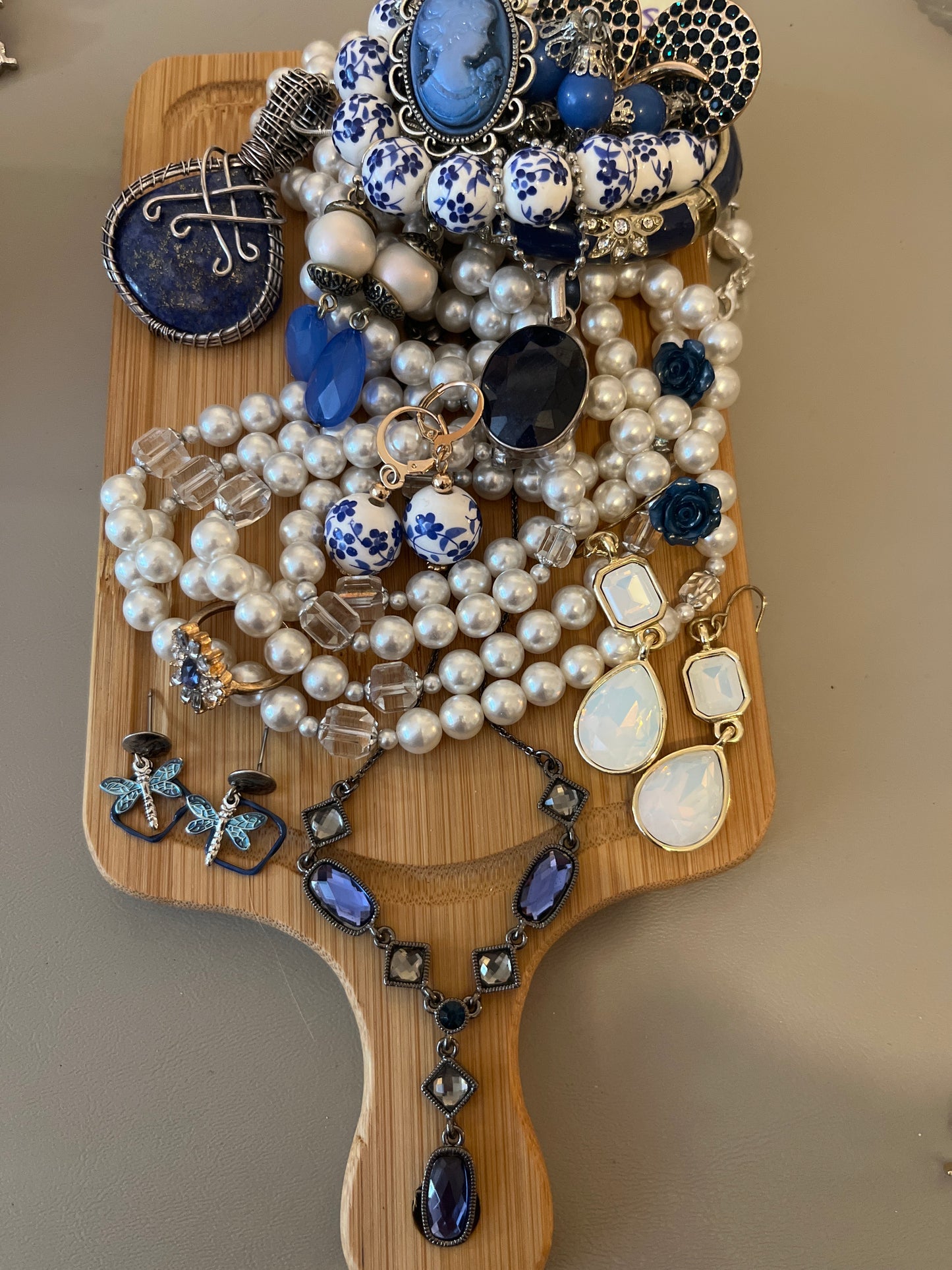 Mini Jewerly Jarcuterie Boards: My Favorite Things ~ Girls in White Dresses with Blue Satin Sashes 🌀🦢