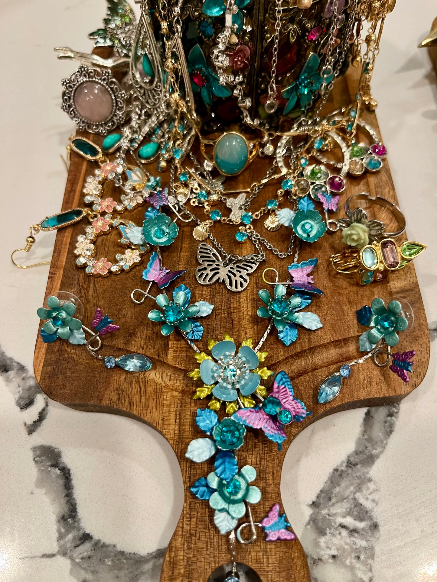 Mini Jewelry Jarcuterie Board: 🦋💜 Frostwing Bouquet
