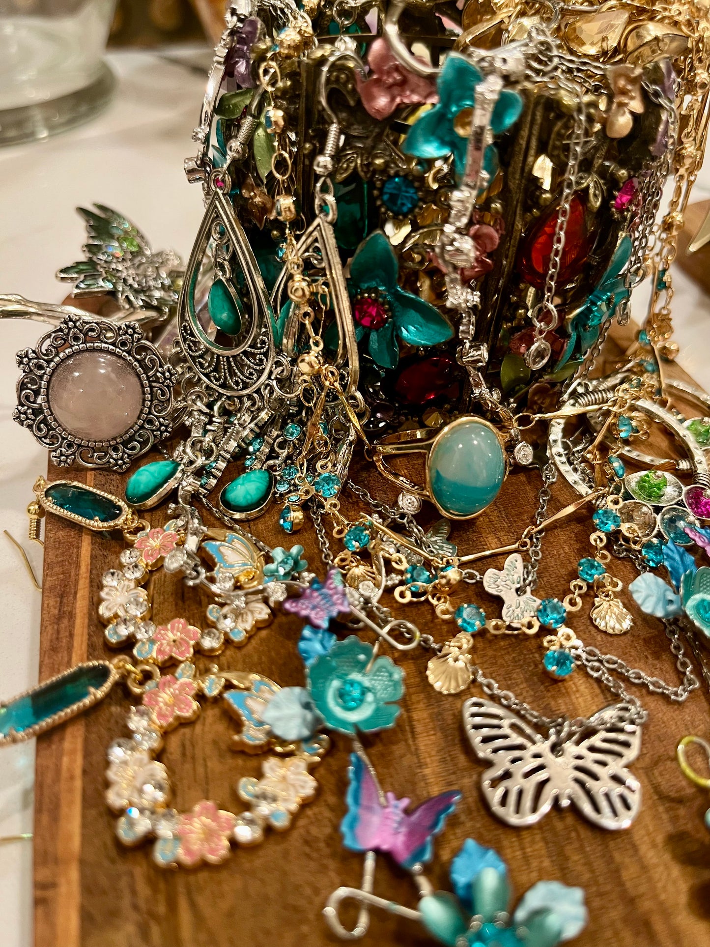 Mini Jewelry Jarcuterie Board: 🦋💜 Frostwing Bouquet